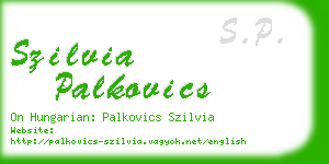 szilvia palkovics business card